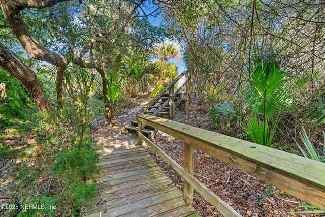 a view of a terrace with sky view
