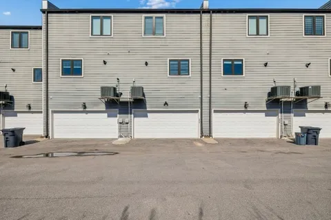 a city view with tall buildings