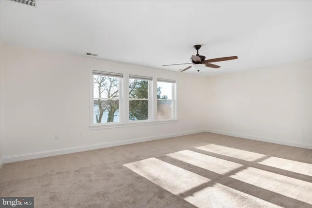 a view of a room with a window