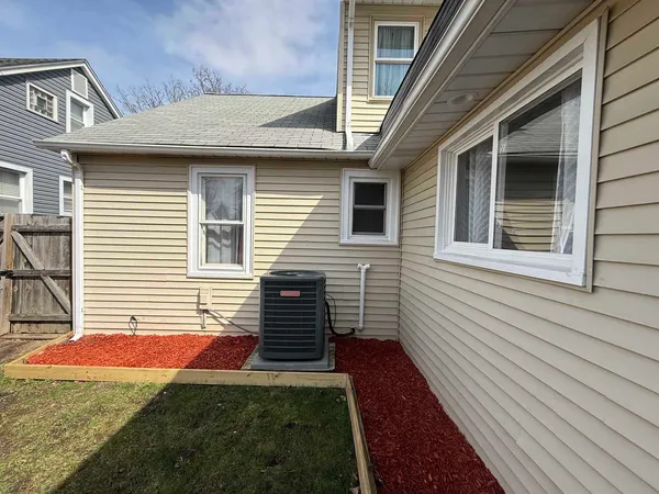 a view of outdoor space and yard with wooden deck