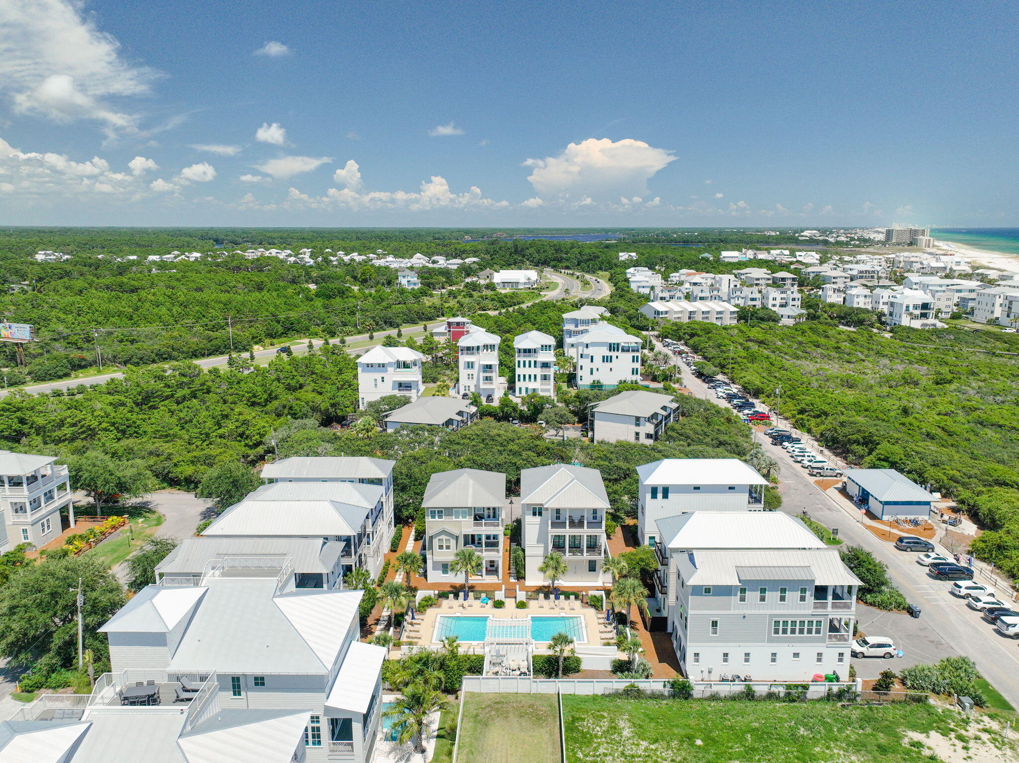 Lot 3 West Park Place Ave Inlet Beach Inlet Beach, FL 32461 - Photo 9 of 30 an aerial view of residential houses with outdoor space and trees