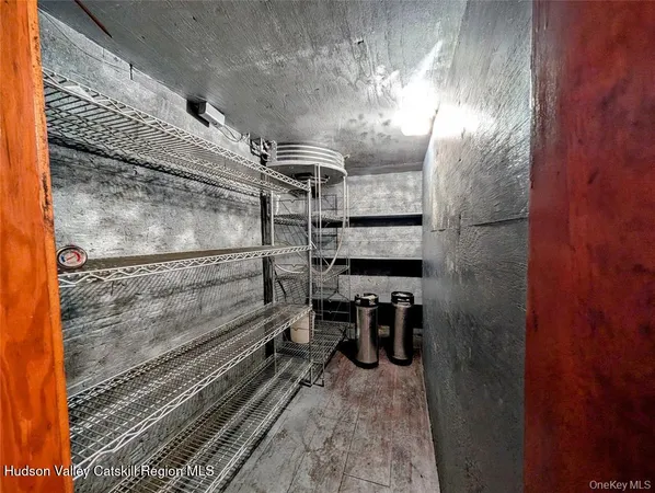 a storage room with washer and dryer