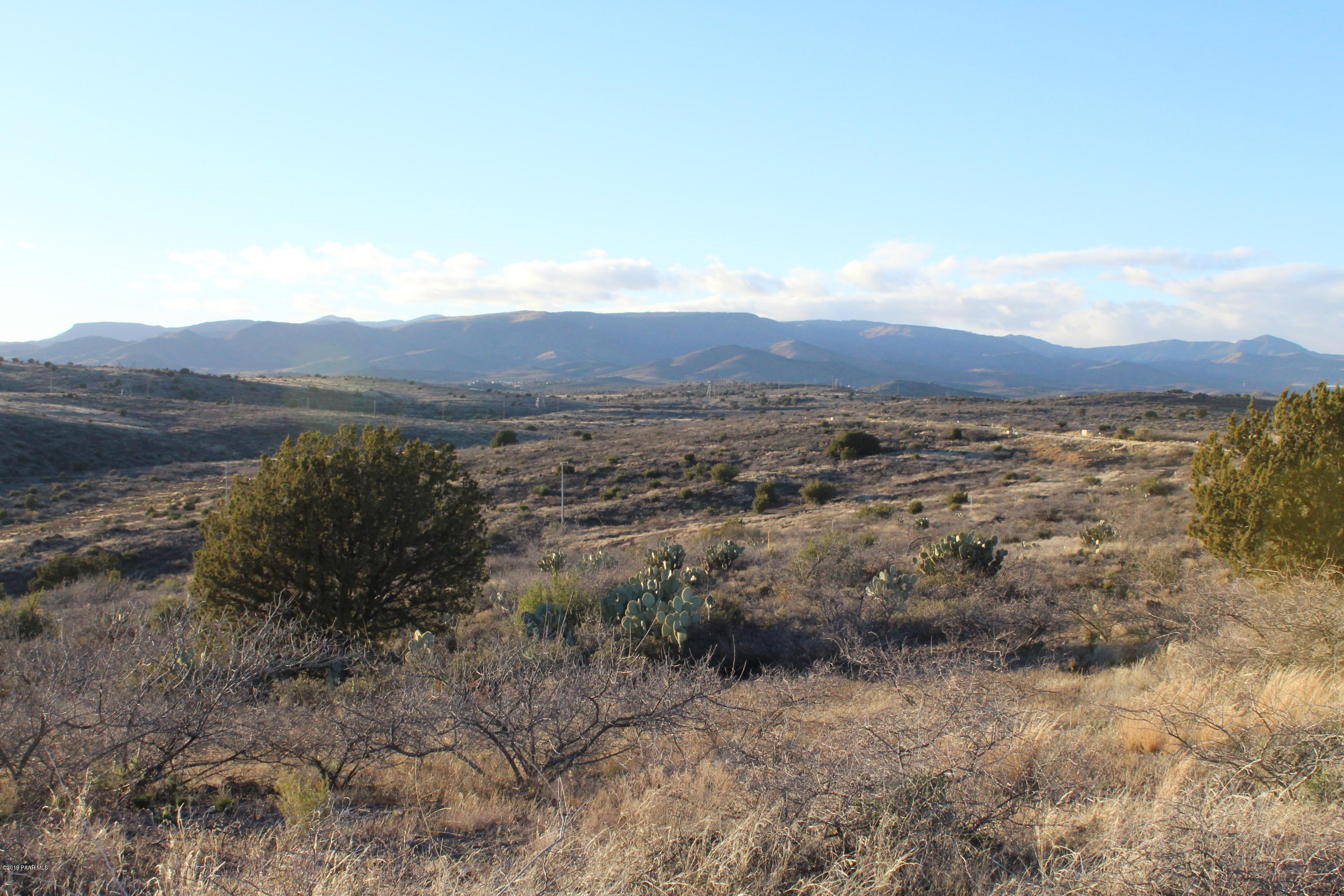 a view of an outdoor space with mountain view