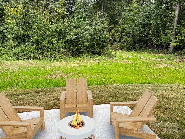 a view of outdoor space with seating area
