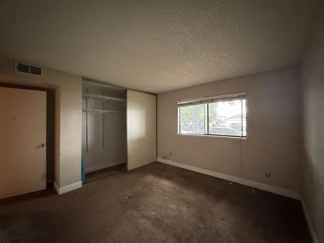 an empty room with a window