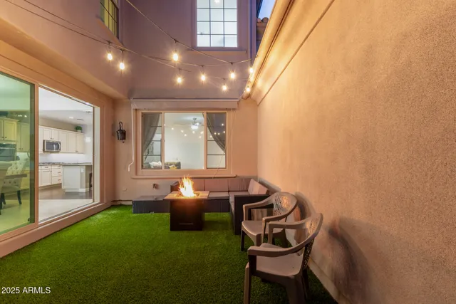 a room with furniture and a window