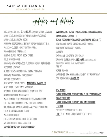 $499,999 | 6415-6419 North Michigan Road, Indianapolis, IN 46268