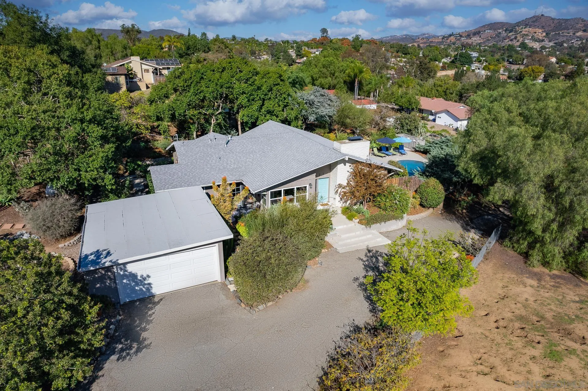 329 Greenview Lane Fallbrook, CA 92028 - Photo 2 of 53 an aerial view of a house with yard and outdoor seating