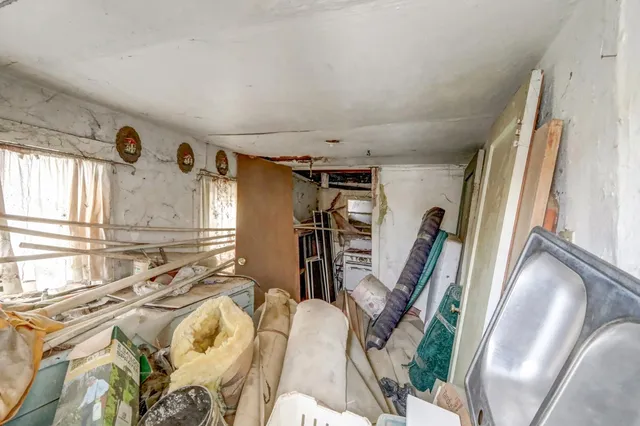 a view of a house with backyard and a tree