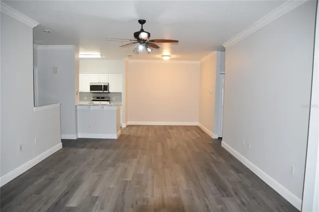 a view of kitchen and microwave