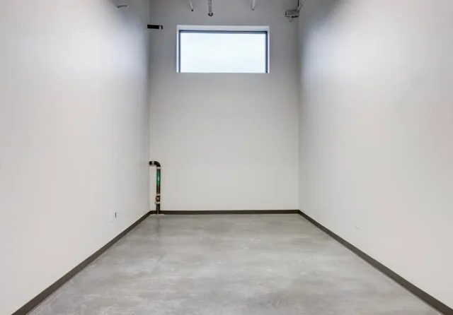 an empty room with a window