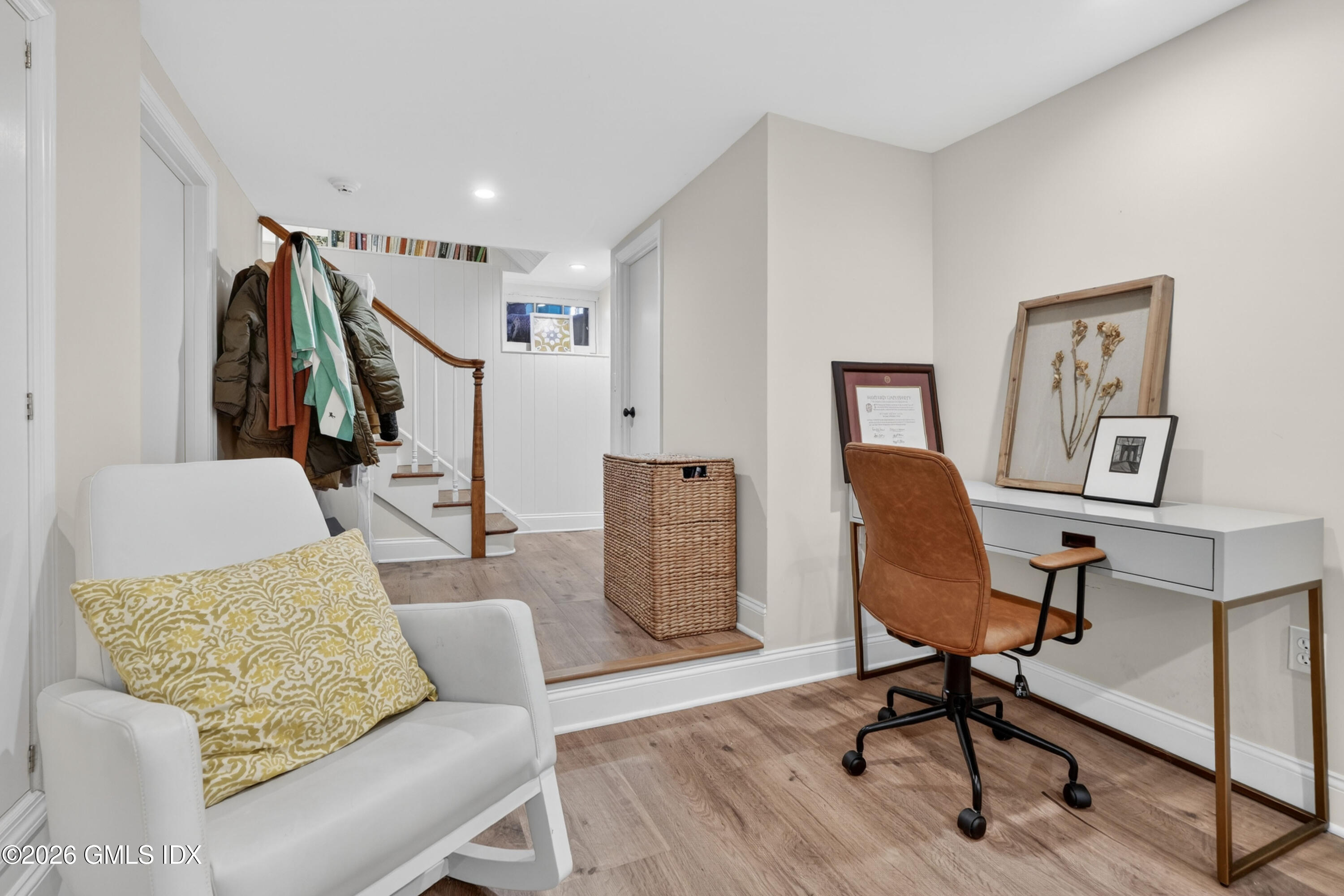 20 Ridge Road Cos Cob, CT 06807 - Photo 32 of 36 a living room with furniture and wooden floor