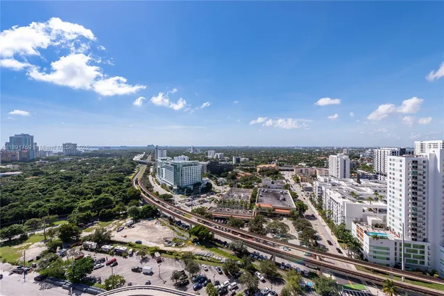 an aerial view of a city