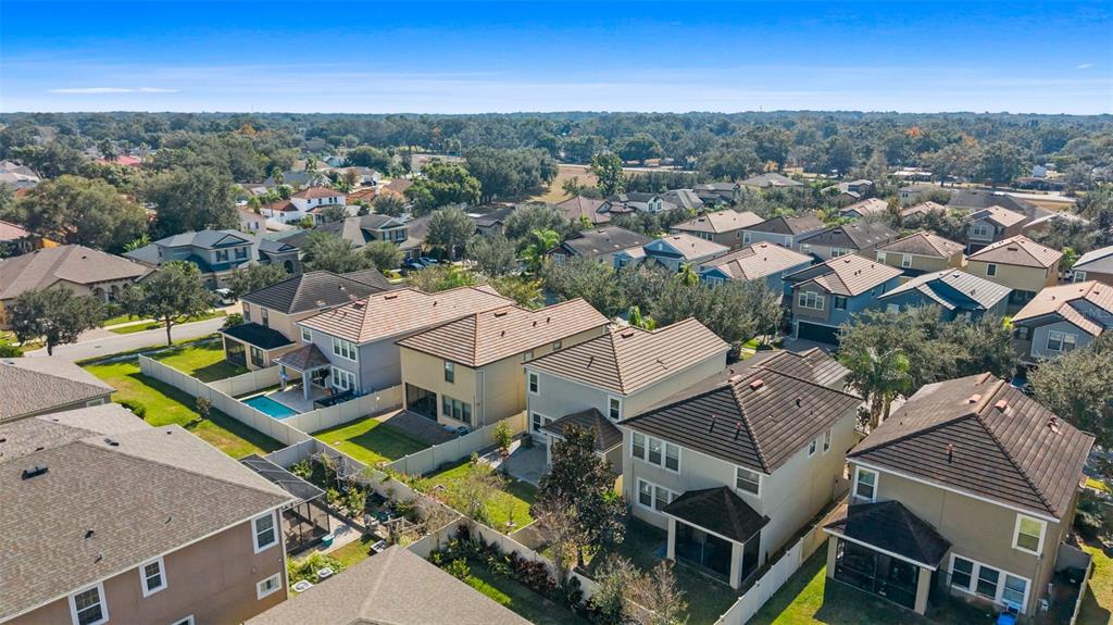 1040 Oliveto Verdi Court Brandon, FL 33511 - Photo 33 of 35 an aerial view of a house with a garden