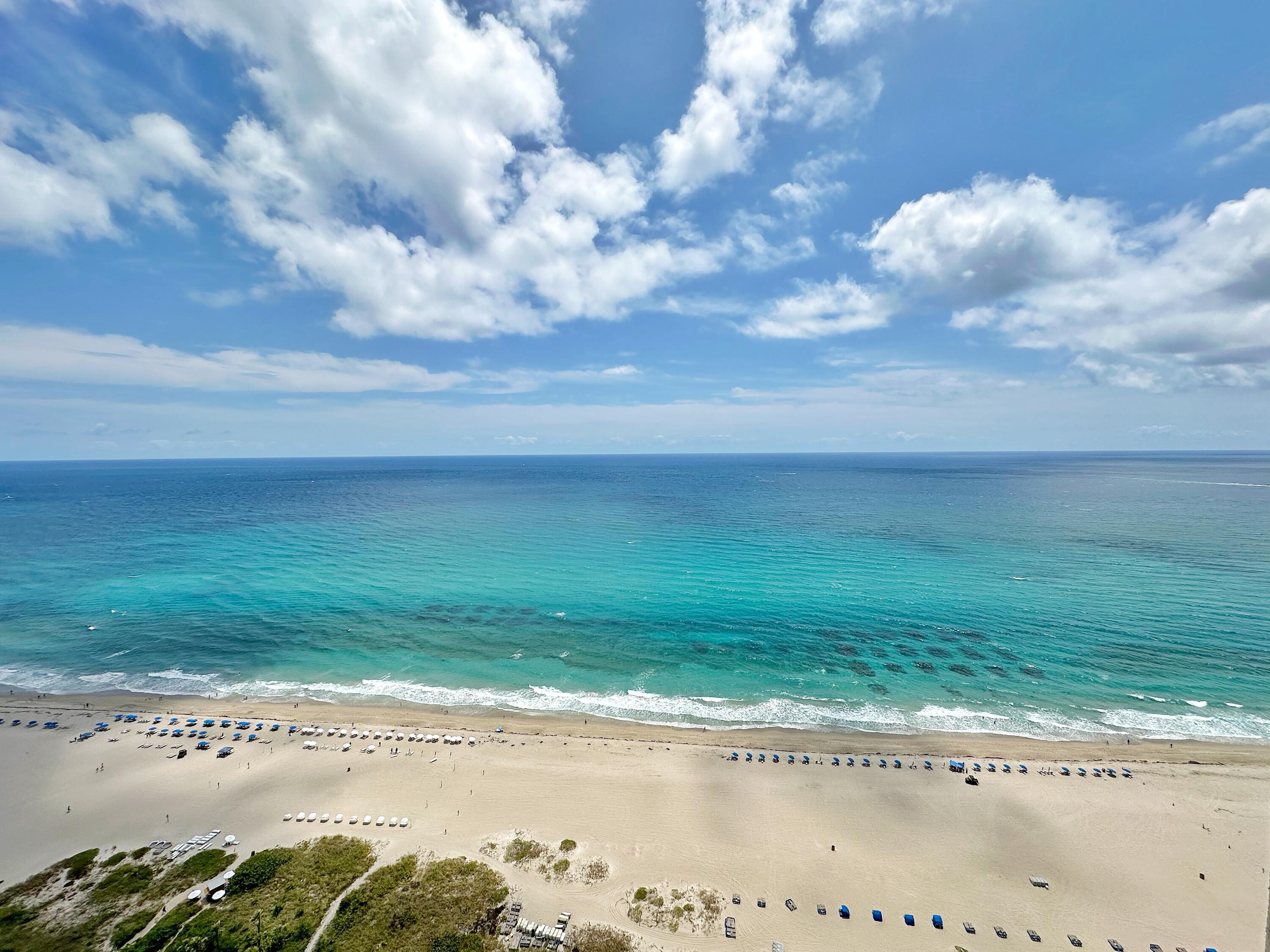 a view of beach and ocean