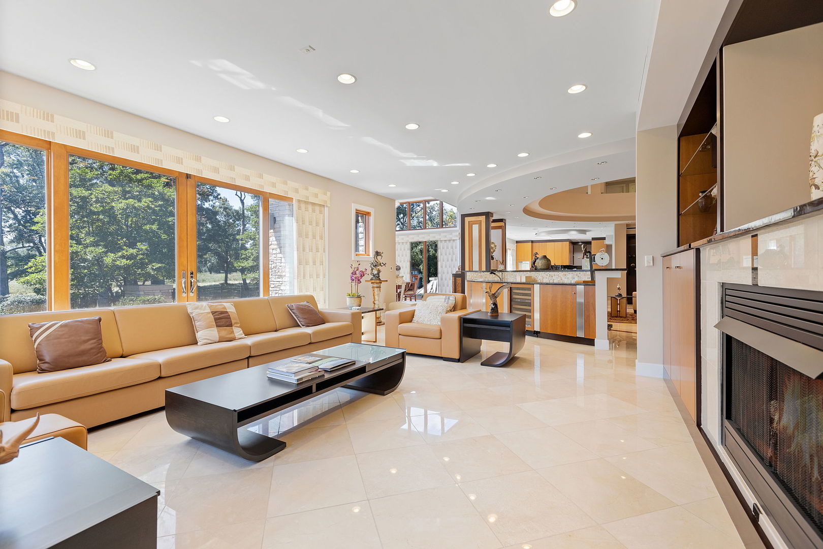 925 Morrison Road Northbrook, IL 60062 - Photo 23 of 75 a living room with furniture and a fireplace