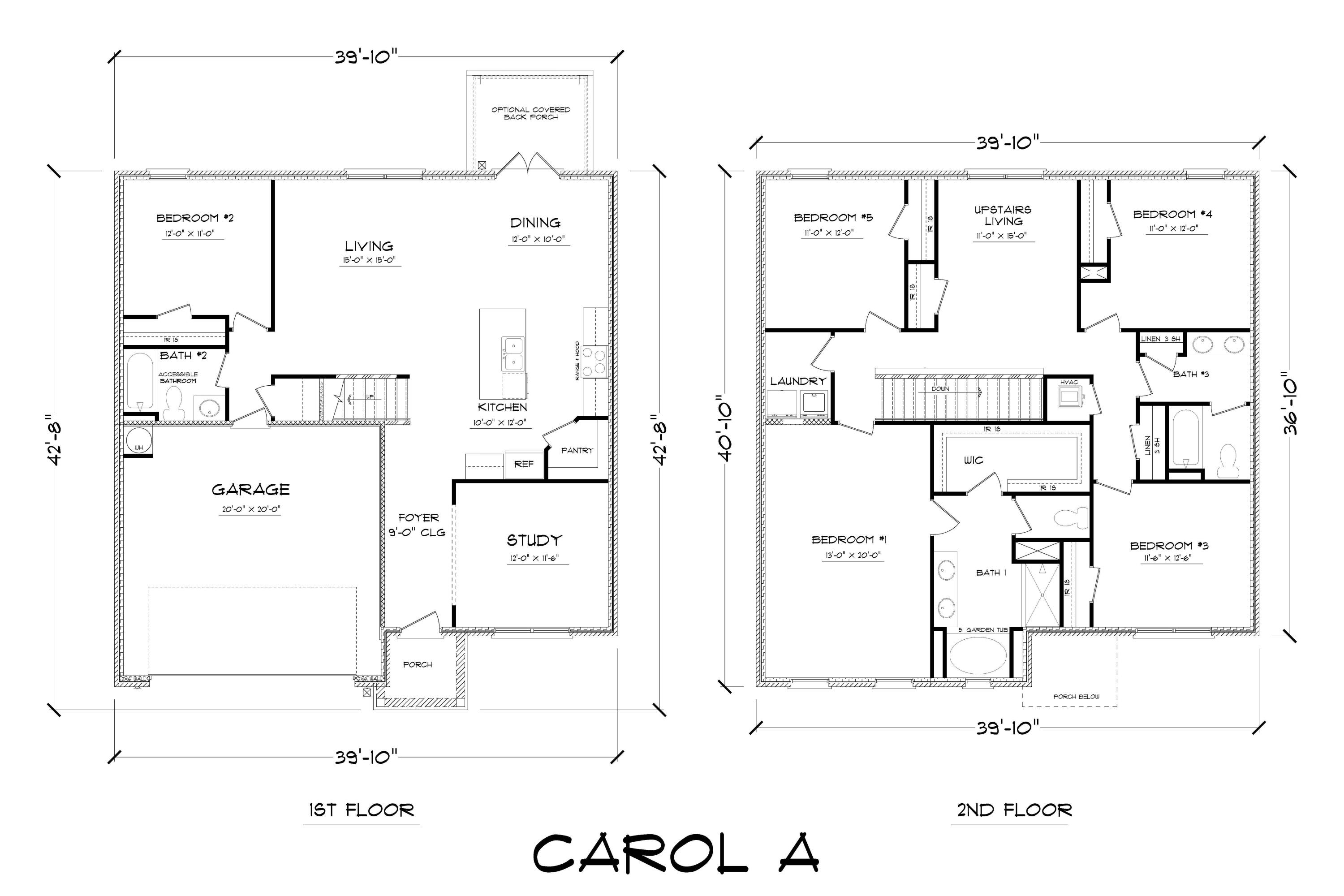 4620 Commander Road Crestview, FL 32539 - Photo 38 of 38 CAROL A B FLOORPLAN