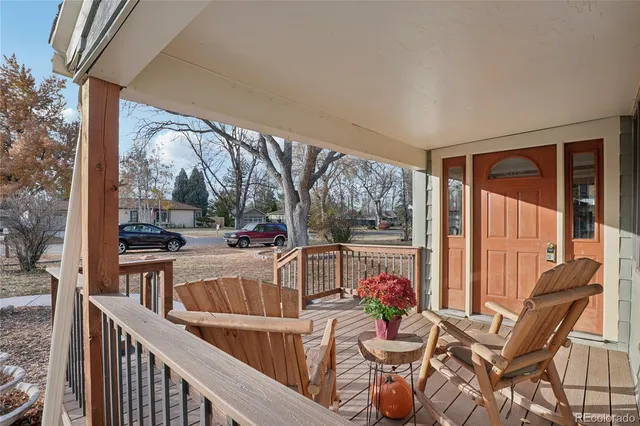 a view of balcony with couch and outdoor seating