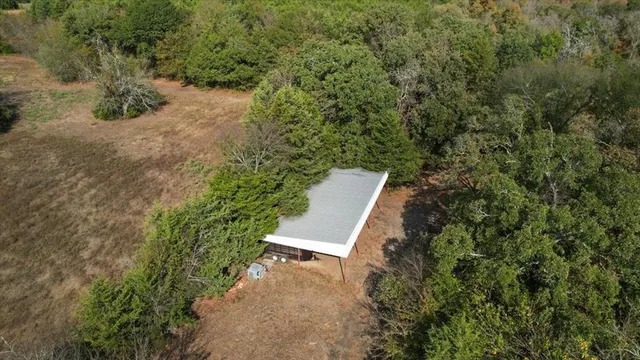 an aerial view of a city and mountain view