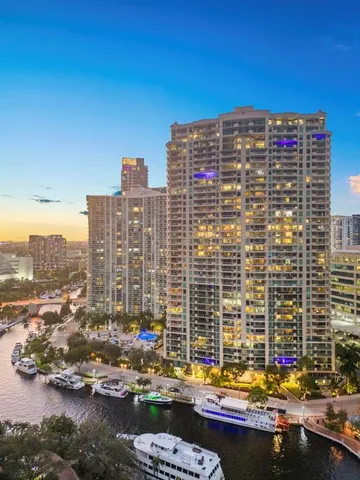 a view of a city with tall buildings