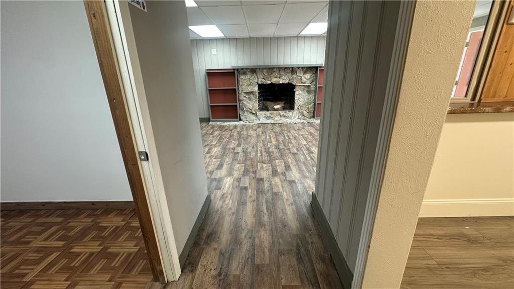 2858 B Freeport Road Natrona Heights, PA 15065 - Photo 28 of 29 a view of a hallway with wooden floor and staircase