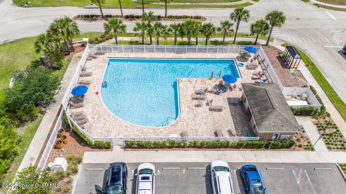 1841 Saxton Road Cocoa, FL 32926 - Photo 41 of 45 an aerial view of a house with a swimming pool