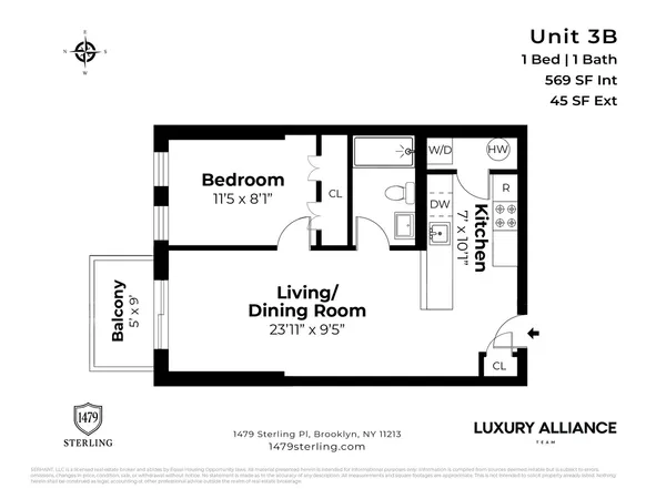 $520,000 | 1479 Sterling Place, Unit 3B | Weeksville