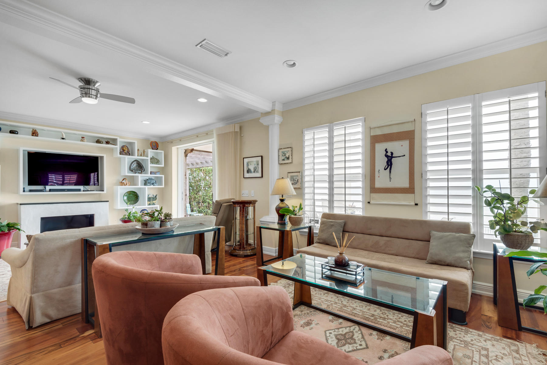 311 Country Club Road Shalimar, FL 32579 - Photo 30 of 73 a living room with furniture a flat screen tv and a large window