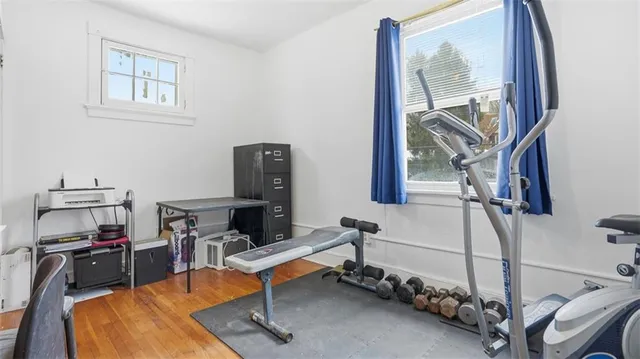 a view of a workspace with furniture