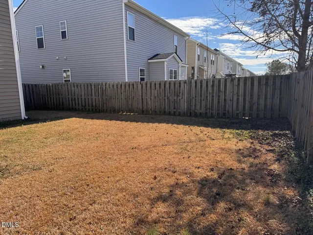 a view of wooden fence