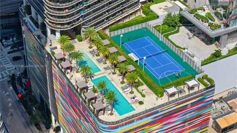 a view of a building with a sign board