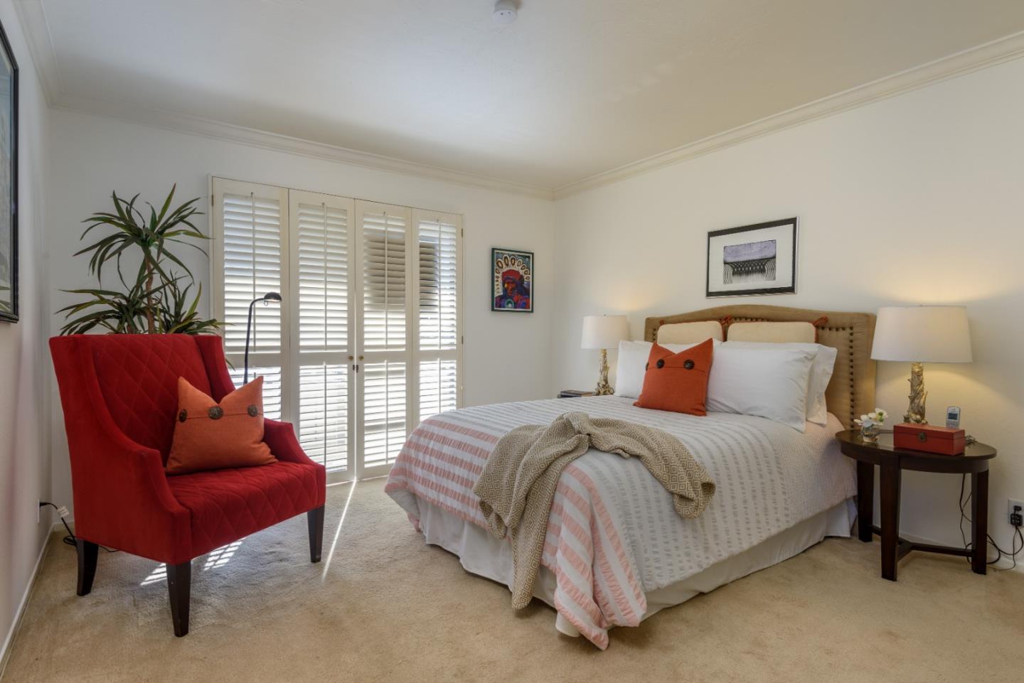 420 Sand Hill Circle Menlo Park, CA 94025 - Photo 19 of 29 a bedroom with bed and a couch