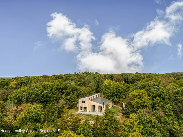 an aerial view of multiple house