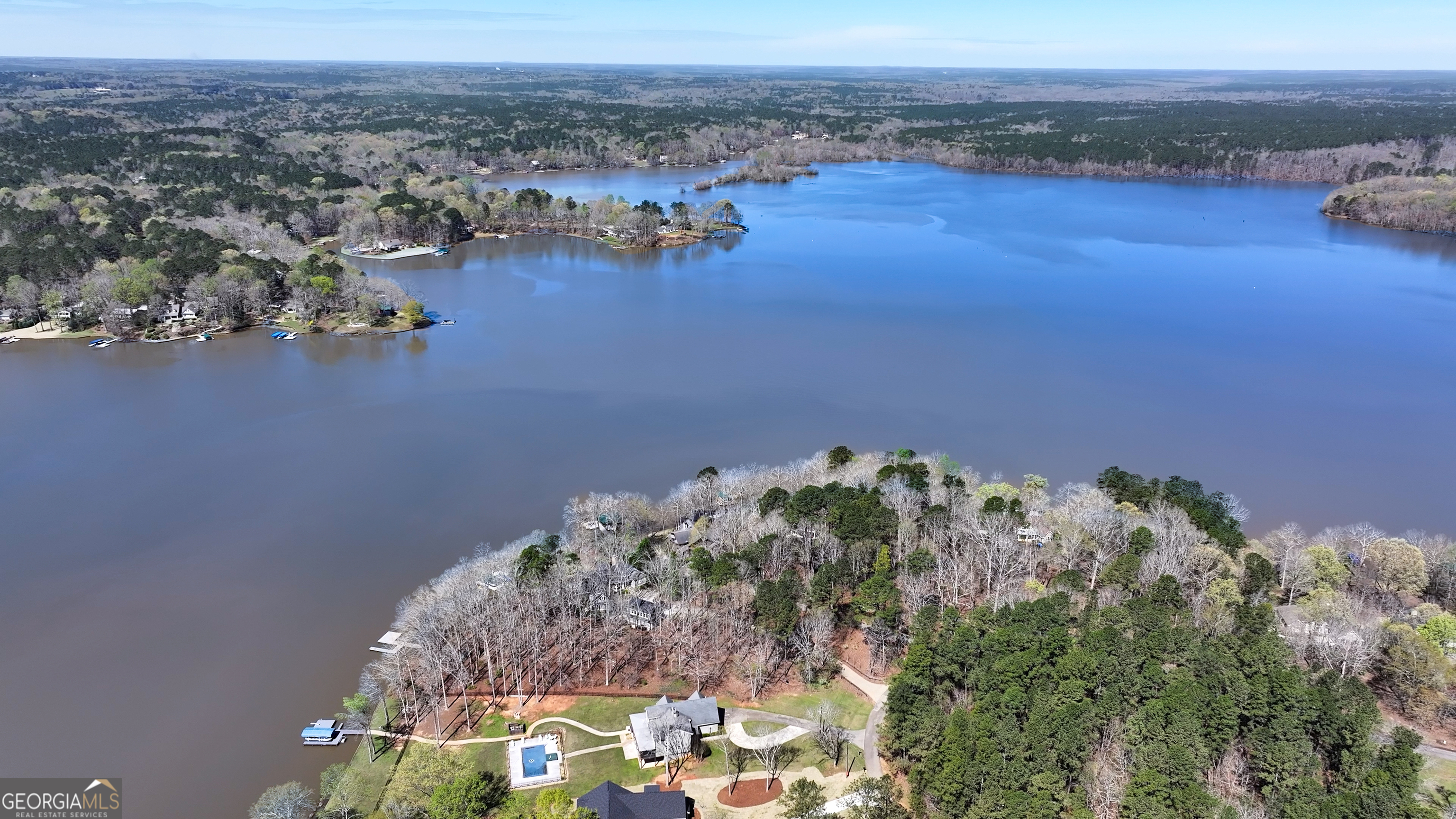 1921 Withrow Road Greensboro, GA 30642 - Photo 9 of 15 an aerial view of a houses with a lake view