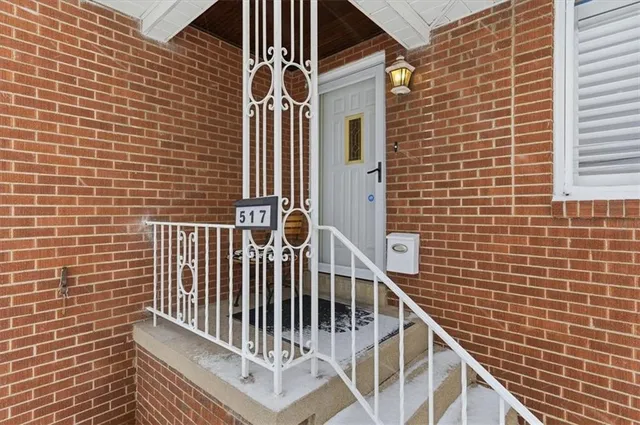 a view of wooden balcony