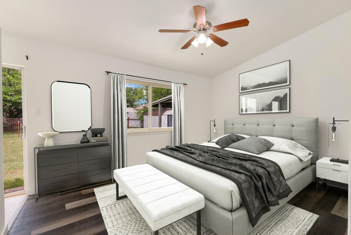 1008 Ridgeline Drive Round Rock, TX 78664 - Photo 16 of 30 a bedroom with a large bed mirror and a window