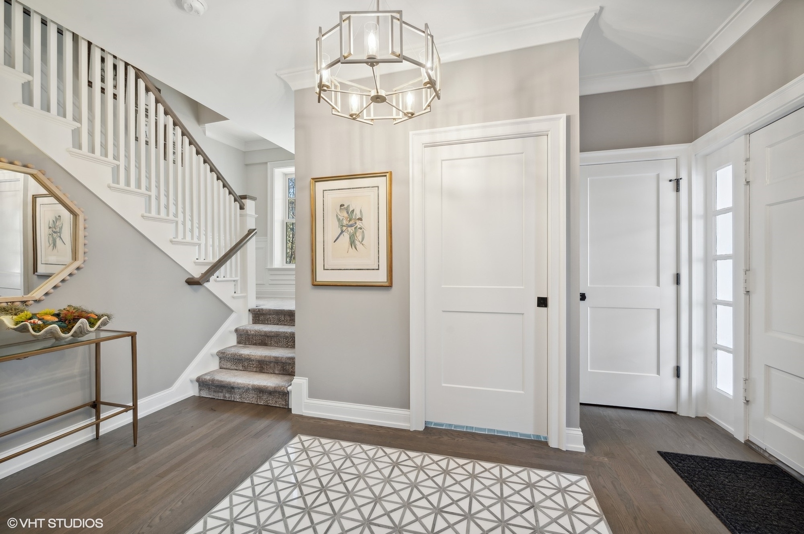 334 Sheridan Road Winnetka, IL 60093 - Photo 3 of 26 a view of entryway with stairs and wooden floor