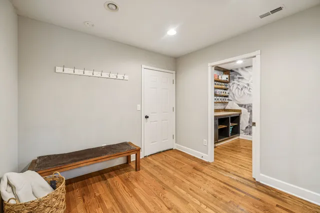 a front view of house with garage and yard