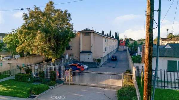an outdoor space with lots of fruit