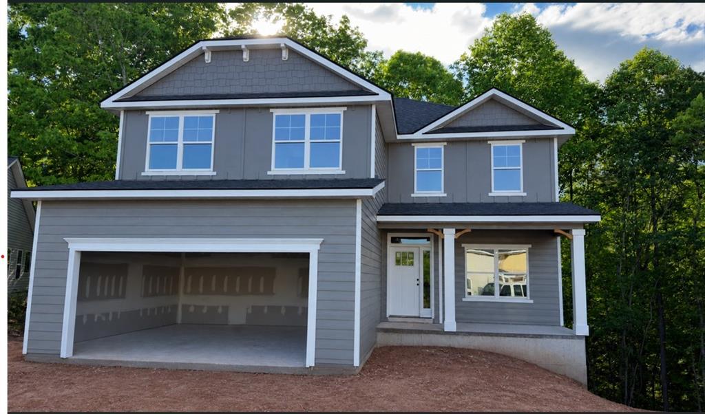 a front view of a house with yard