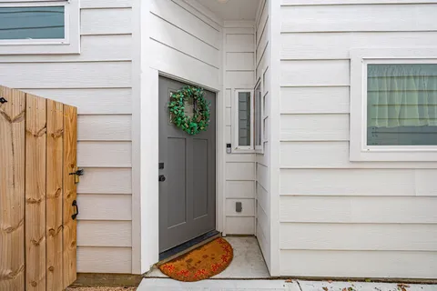 a view of front door of house