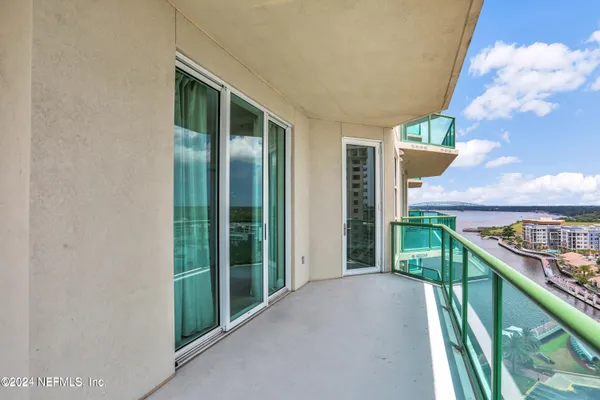 a view of a balcony