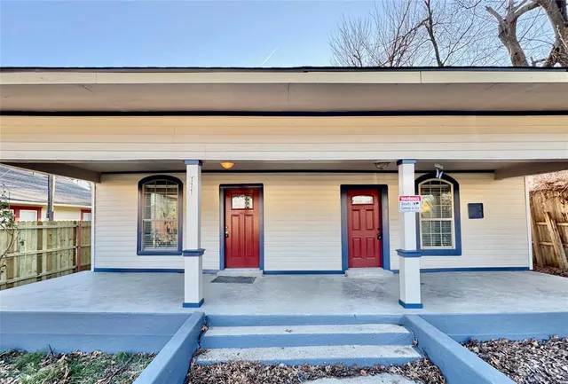 a front view of a house with entryway