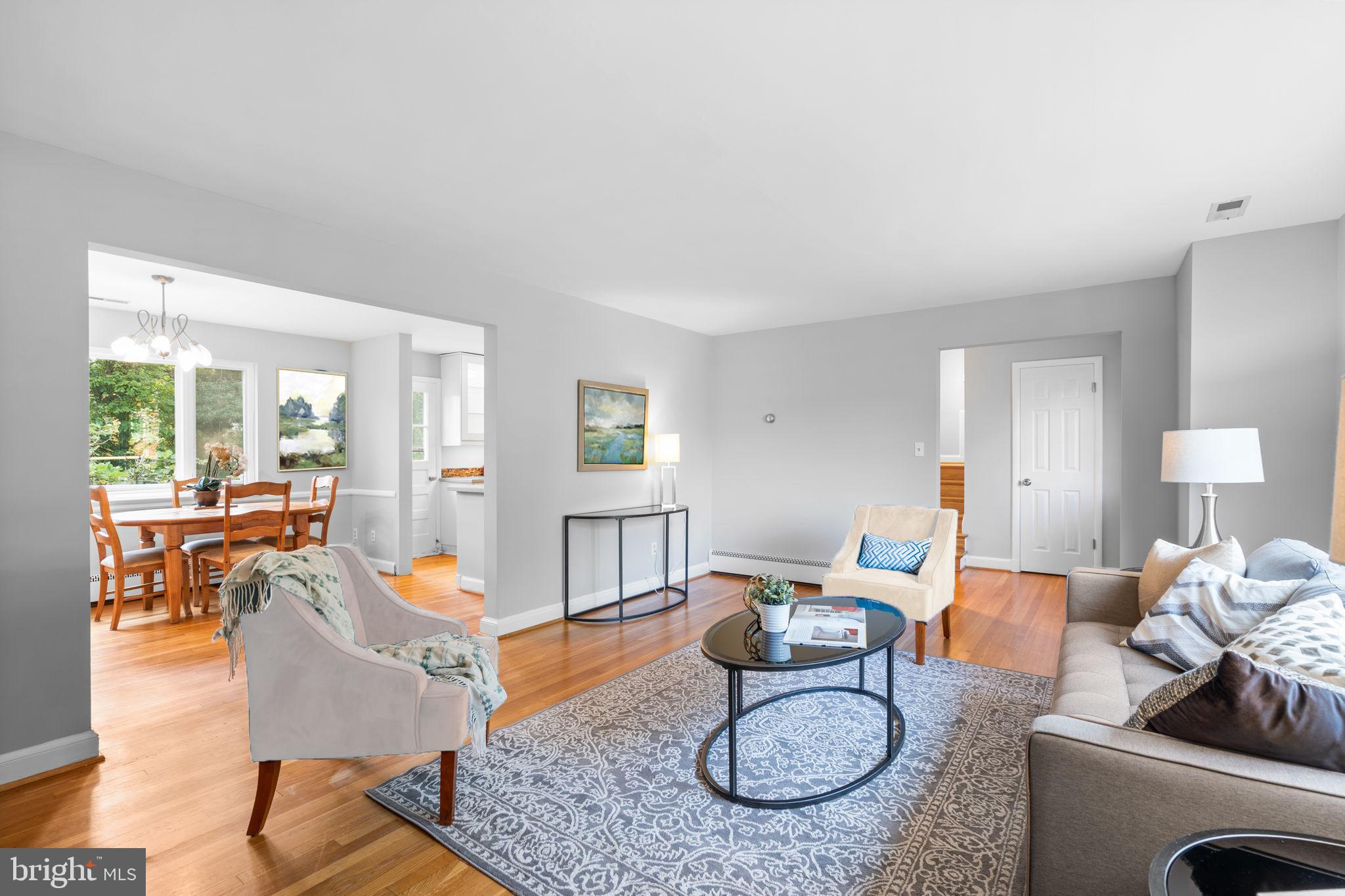 Living room with view to dining room