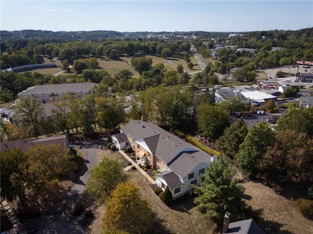 an aerial view of multiple house