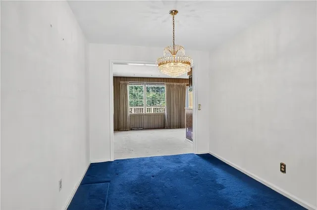 an empty room with window