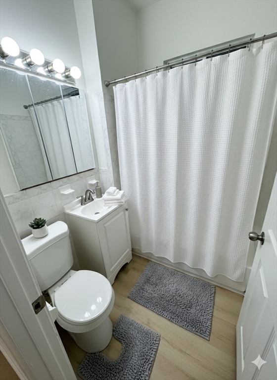 36 Sagamore Street, Unit 3 Lynn, MA 01902 - Photo 16 of 19 a white toilet sitting next to a shower curtain