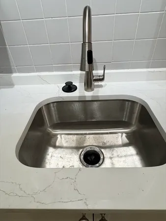 a close view of sink
