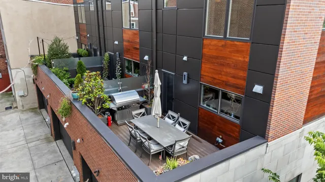 a city view with tall buildings