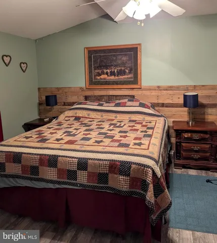 a view of balcony with wooden floor